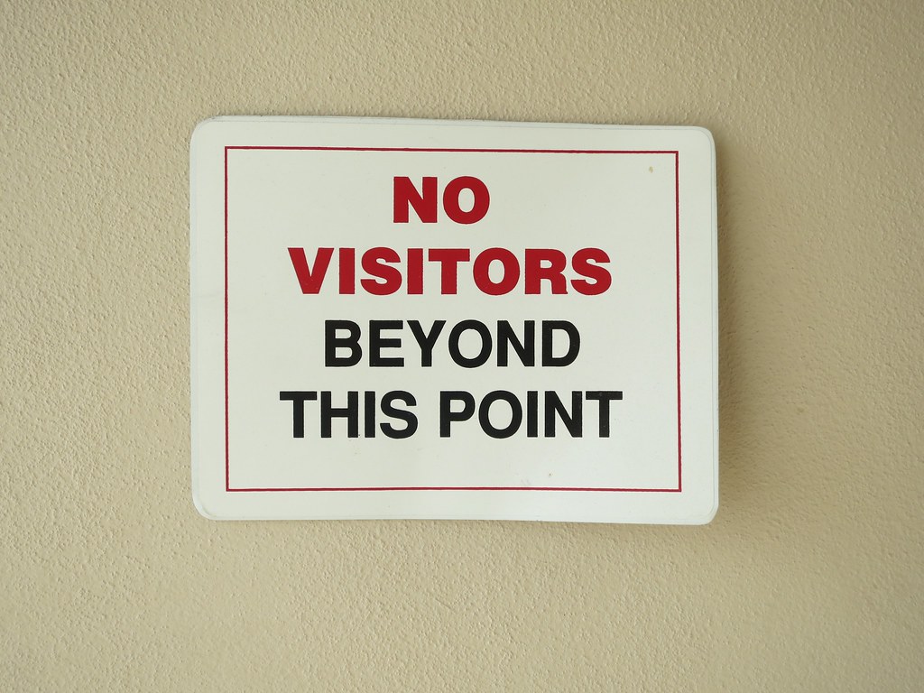 No visitors due to pandemic